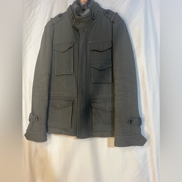 Other - Grey Wool/Cashmere and Rabbit Fur Utility Jacket London Women’s Medium